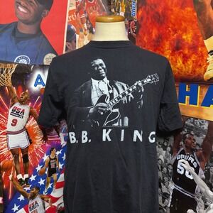 Vintage B.B. King T Shirt Black Photo Print 1993 Gear Inc Blues Music Sz Large‎